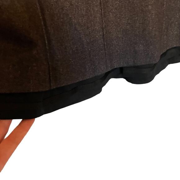 NWT Ann Taylor LOFT Grey Virgin Wool Pleated A-line Skirt w Cotton Lining Size 4 - Picture 3 of 11